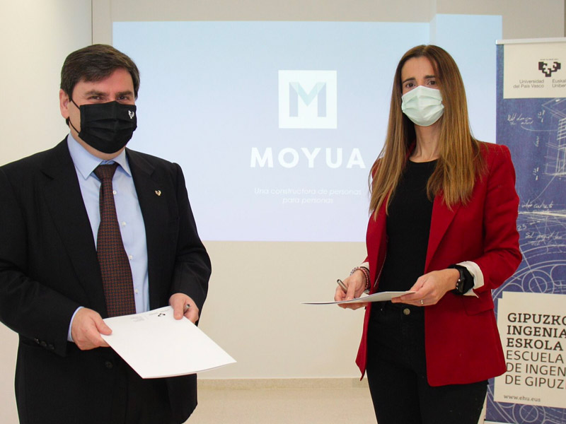 La Escuela de Ingeniería de Gipuzkoa (GIE – UPV/EHU) y Construcciones Moyua ponen en marcha el Aula de Construcción Sostenible